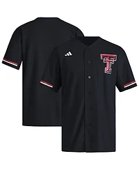 Adidas Men's Black Texas Tech Red Raiders Replica Baseball Jersey