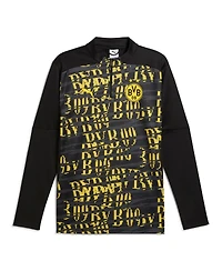 Puma Men's Black Borussia Dortmund 2024/25 Pre-Match Quarter-Zip Sweatshirt