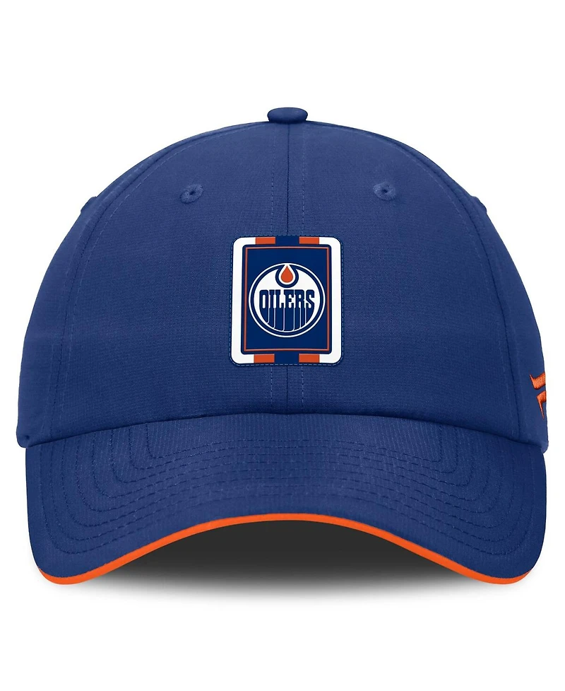 Fanatics Men's Royal/Orange Edmonton Oilers Authentic Pro Ripstop Adjustable Hat