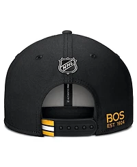 Fanatics Men's Black Boston Bruins Authentic Pro Prime Snapback Hat