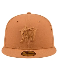 New Era Men's Brown Miami Marlins Color Pack 59FIFTY Fitted Hat