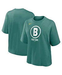 Nike Women's Green Boston Red Sox 2025 City Connect Logo Boxy T-Shirt