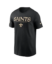 Nike Men's Black New Orleans Saints Sideline Performance T-Shirt