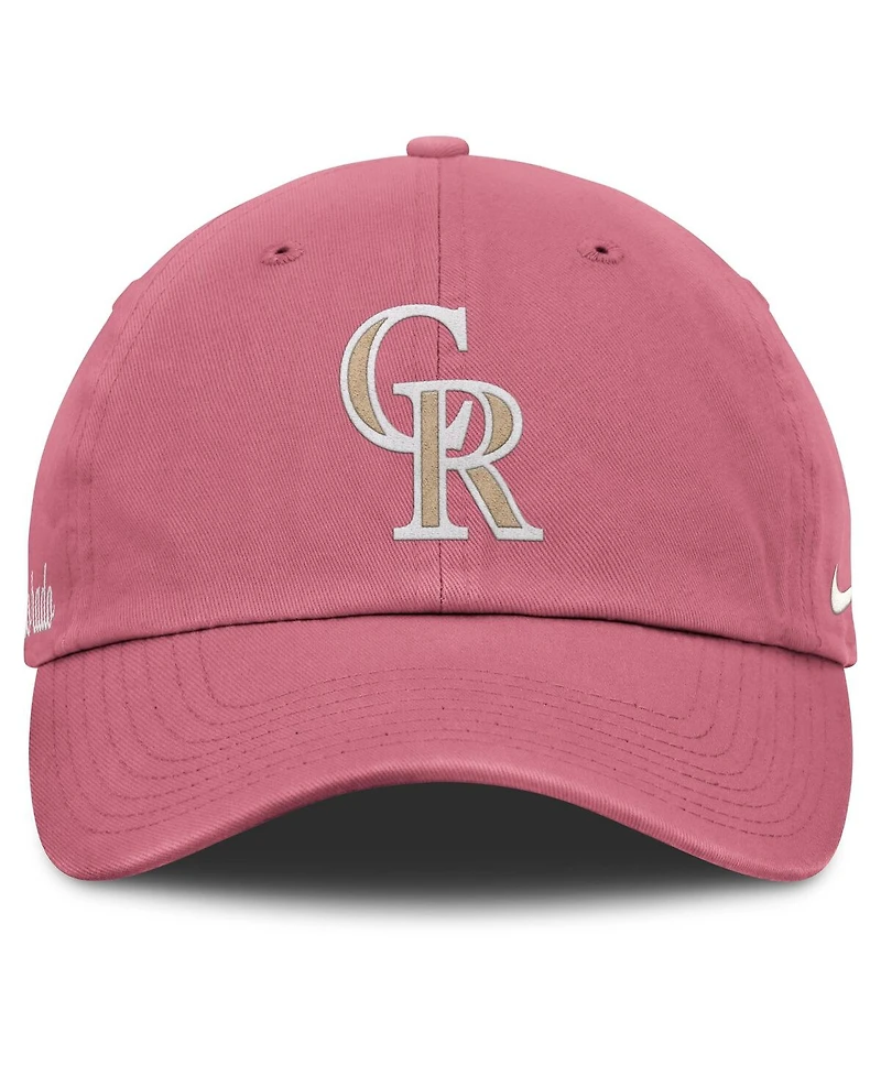 Nike Men's and Women's Pink Colorado Rockies Club Adjustable Hat