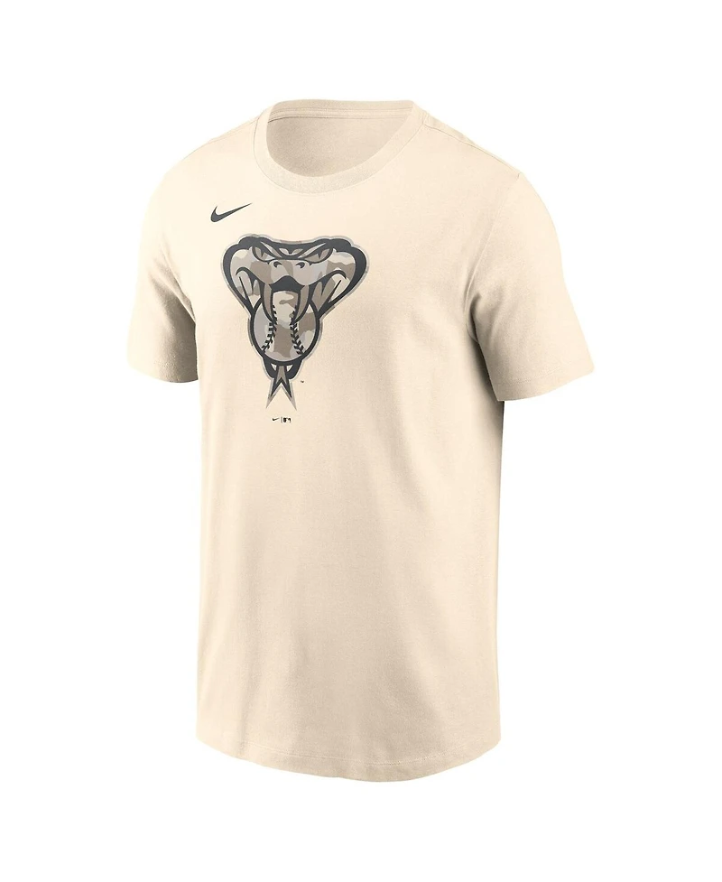 Nike Men's Cream Arizona Diamondbacks Camo Logo T-Shirt