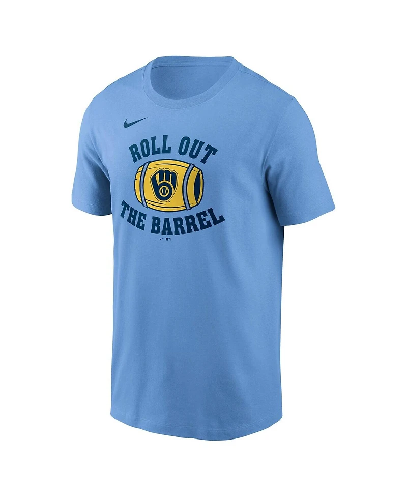 Nike Men's Light Blue Milwaukee Brewers Local Hometown T-Shirt