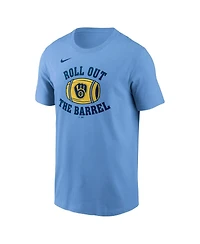 Nike Men's Light Blue Milwaukee Brewers Local Hometown T-Shirt