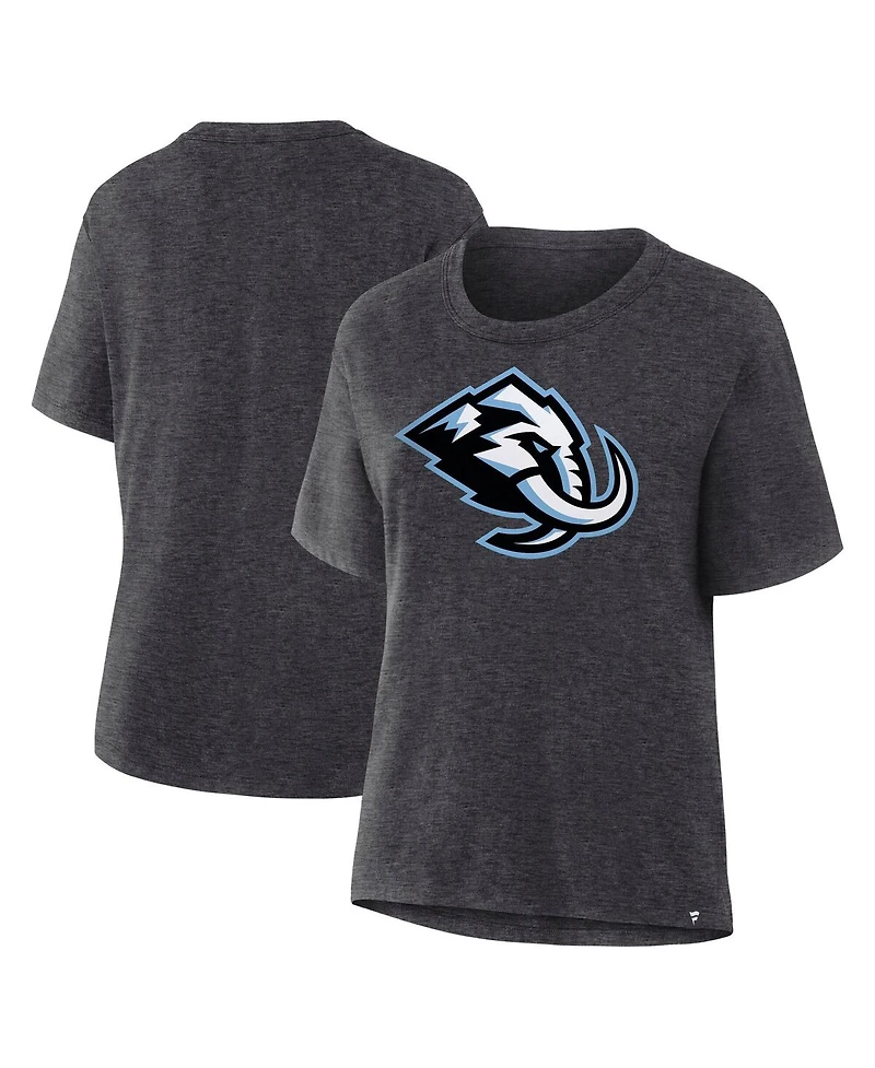 Fanatics Women's Heather Charcoal Utah Mammoth Primary Logo Legacy T-Shirt