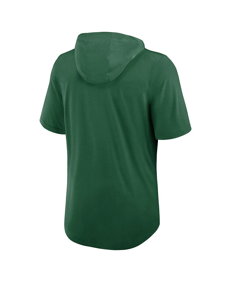 Nike Men's Green New York Jets Lockup Tri-Blend Hoodie T-Shirt