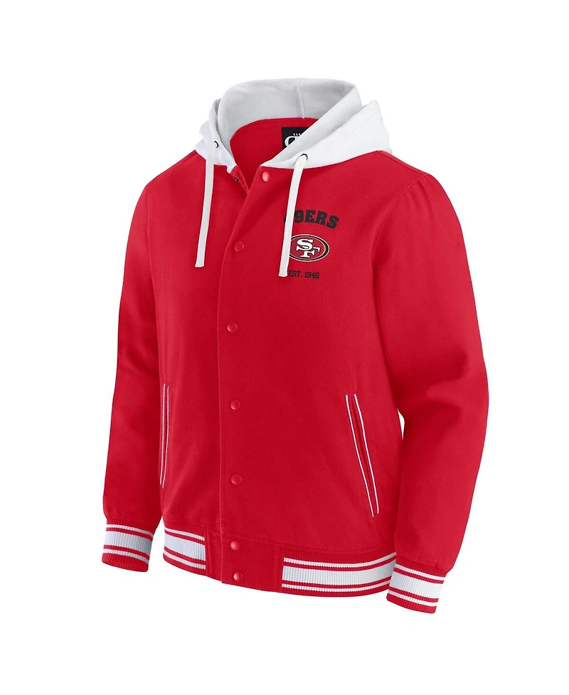 Darius Rucker Collection by Fanatics Men's Scarlet San Francisco 49ers Full-Snap Hoodie Jacket