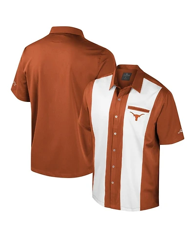 Colosseum Men's Texas Orange Longhorns Strike Bowling Button-Up Shirt