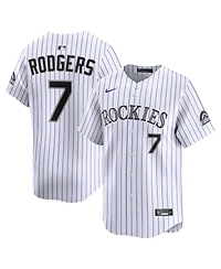 Nike Men's Brendan Rodgers White Colorado Rockies Home Limited Player Jersey