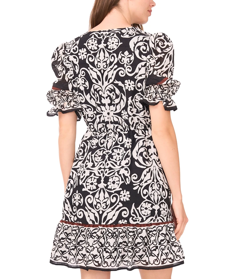 Sam & Jess Women's Printed Ruffled-Hem A-Line Dress