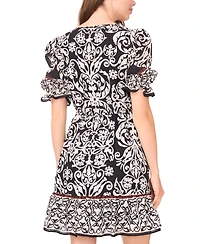 Sam & Jess Women's Printed Ruffled-Hem A-Line Dress