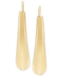 Polished Graduated Swoop Shape Bar Drop Earrings in 14K Gold
