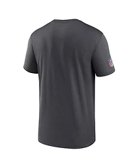 Nike Men's Charcoal Green Bay Packers Wordmark Block Sideline Legend Performance T-Shirt