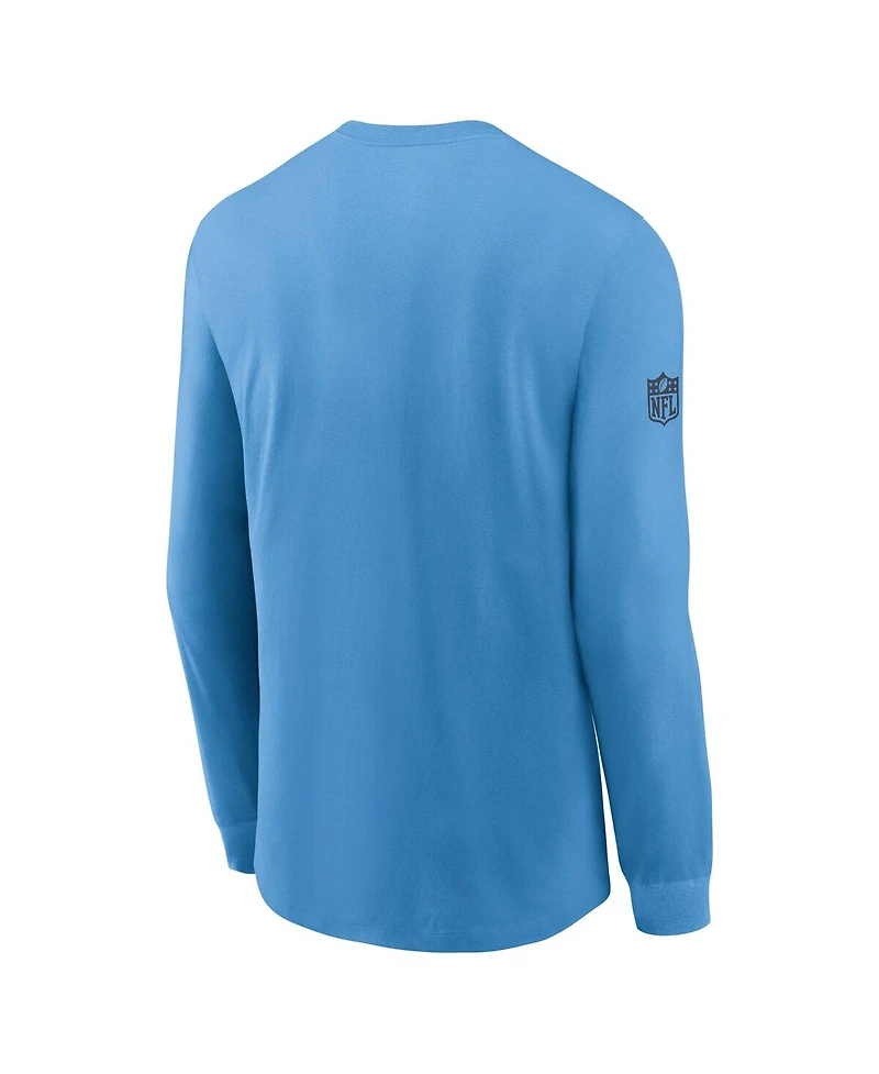 Nike Men's Light Blue Tennessee Titans Sideline Performance Long Sleeve T-Shirt