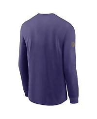 Nike Men's Purple Baltimore Ravens Sideline Performance Long Sleeve T-Shirt