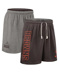 Nike Men's Brown Cleveland Browns Sideline Reversible Performance Shorts