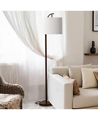 Montage 62" Led Arc Floor Lamp with Hanging Drum Shade