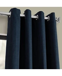 Half Price Drapes Grommet Textured Faux Linen Room Darkening Curtain