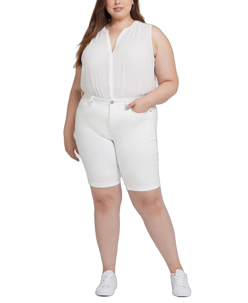 Nydj Plus Briella Roll Cuff Denim Shorts