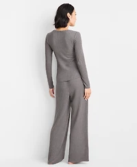 State of Day Women's Soft Rib-Knit Pajama Set, Xs-3X, Macy's Exclusive