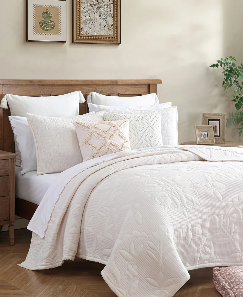 Peri Home Medallion Floral 3-Pc. Quilt Set, King