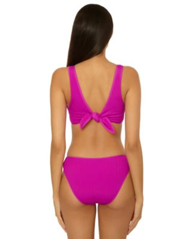 Becca Womens Crinkle Crush Bikini Top Hipster Bottoms