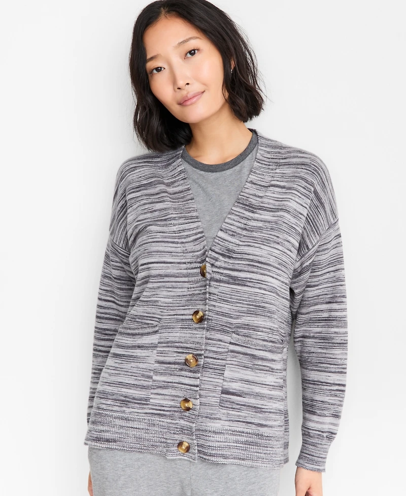 State of Day Women's Multicolored Rib-Knit Cardigan, Macy's Exclusive