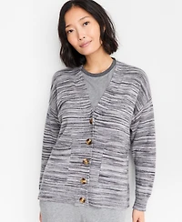 State of Day Women's Multicolored Rib-Knit Cardigan, Macy's Exclusive