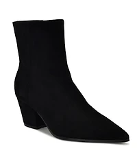 Nine West Women's Savie Leather Block Heel Booties