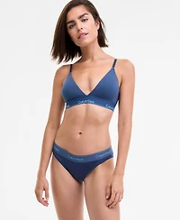 Calvin Klein Women's Icon Cotton-Modal Lightly Lined Triangle Bralette QF8498
