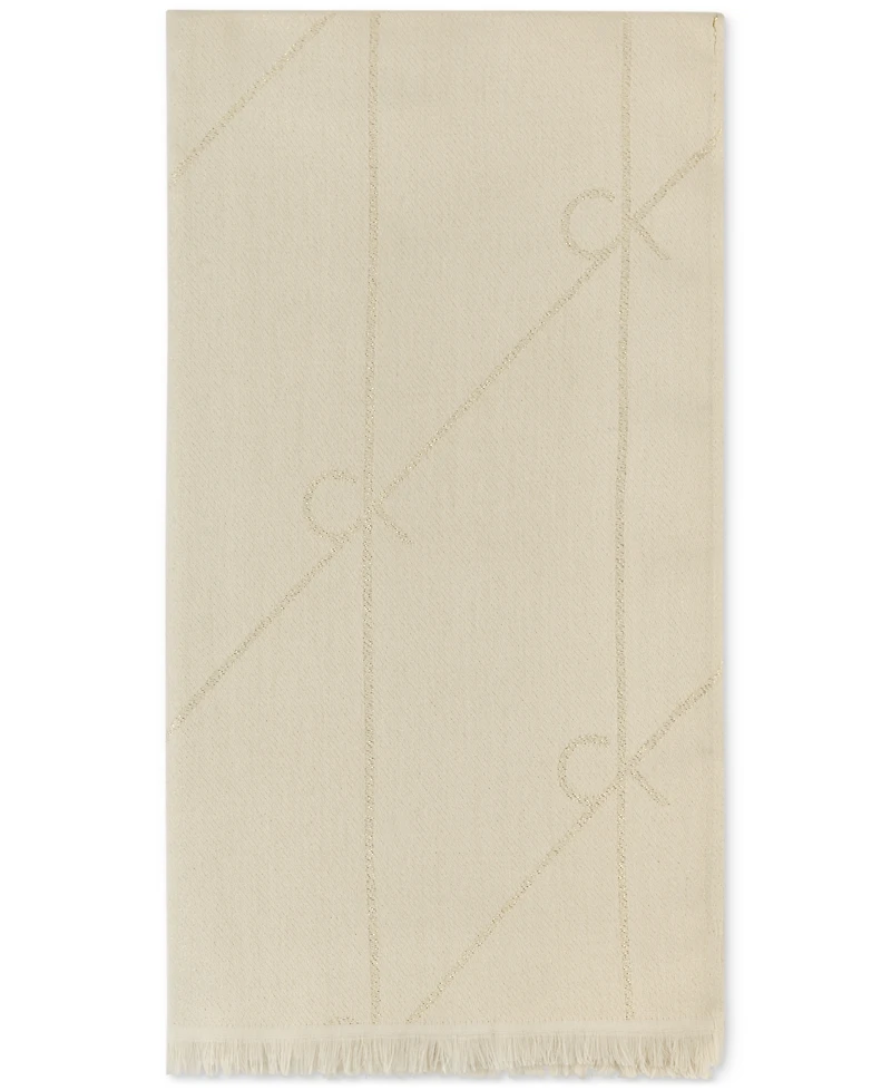 Calvin Klein Diagonal Metallic Logo Scarf