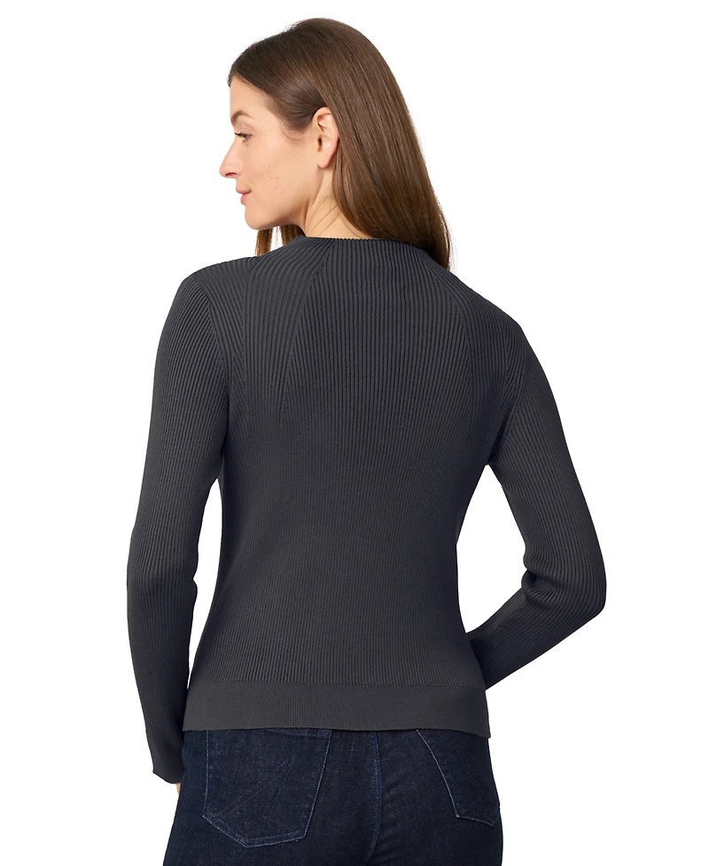 Melissa Paige Women's Mock-Neck Rib-Knit Sweater