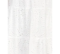 Crystal Doll Juniors' Cotton Eyelet Tie-Back Tiered Dress
