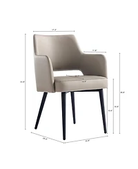 Manhattan Comfort Tremont Leatherette Upholstered Dining Armchair