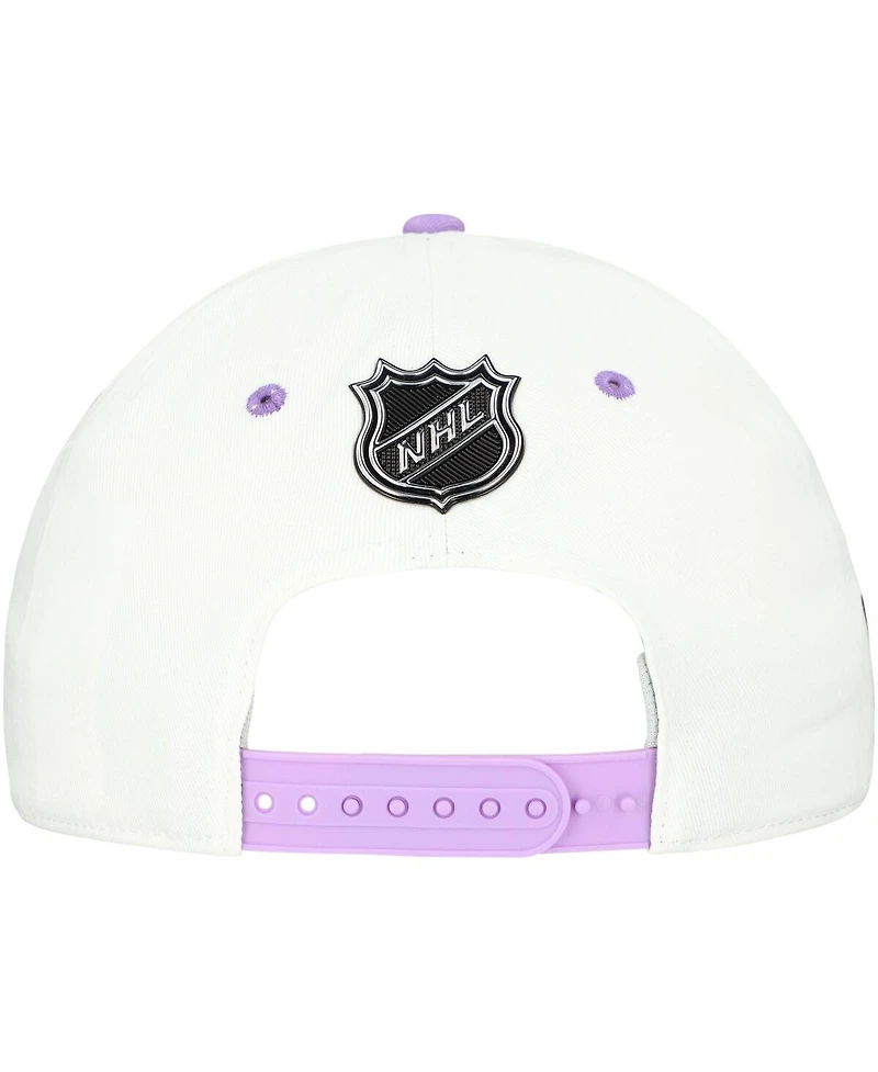 Fanatics Men's White/Lavender Seattle Kraken Authentic Pro Hockey Fights Cancer Adjustable Hat