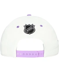 Fanatics Men's White/Lavender Seattle Kraken Authentic Pro Hockey Fights Cancer Adjustable Hat