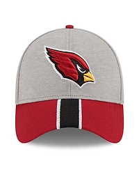 New Era Men's Heather Gray/Cardinal Arizona Cardinals Striped 39THIRTY Flex Hat