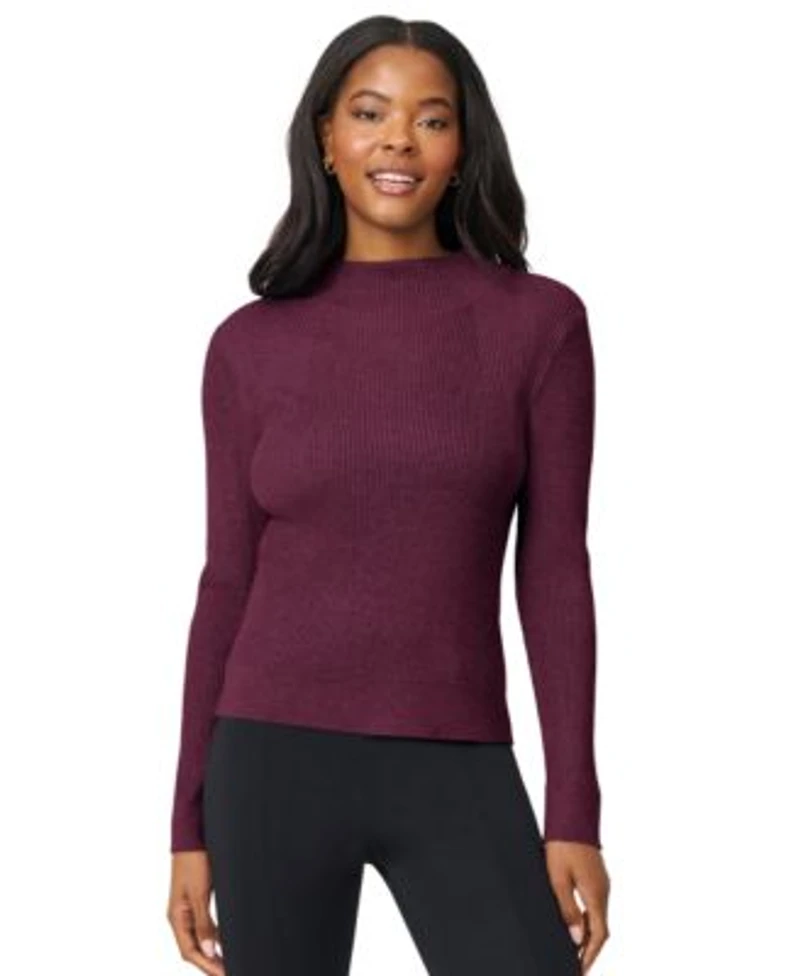 Melissa Paige Womens Mock Neck Rib Knit Sweater Pxs Xl