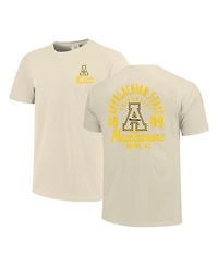 Image One Men's Cream Appalachian State Mountaineers Comfort Colors Mascot Overlay T-Shirt