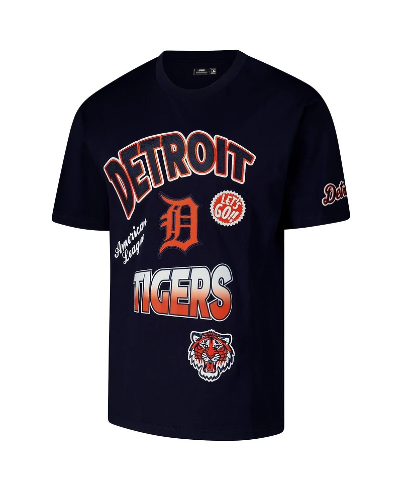 Pro Standard Men's Navy Detroit Tigers Turn It Up Dropped Shoulder T-Shirt