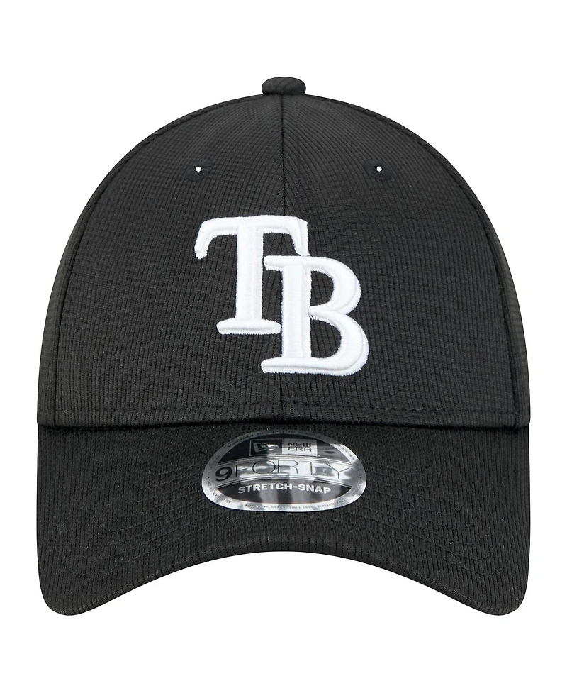 New Era Men's Black Tampa Bay Rays Pivot 9FORTY Adjustable Hat
