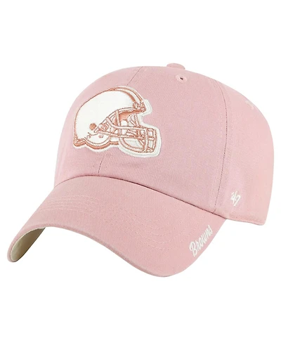 '47 Brand Women's Pink Cleveland Browns Ballpark Cheer Dusty Rose Clean Up Adjustable Hat