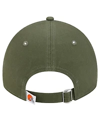 New Era Men's Olive Cleveland Browns Main 9TWENTY Adjustable Hat