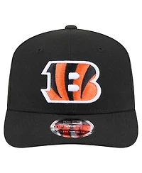 New Era Men's Black Cincinnati Bengals 9SEVENTY Stretch-Snap Hat