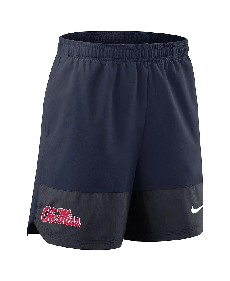 Nike Men's Navy Ole Miss Rebels 2025 Sideline Performance Shorts