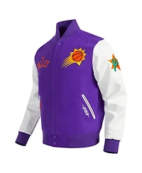 Pro Standard Men's Purple Phoenix Suns 2024/25 City Edition Wool Varsity Full-Zip Jacket
