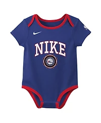 Nike Newborn 2-Pack Royal/Black Philadelphia 76ers Just Do It Bodysuit Set